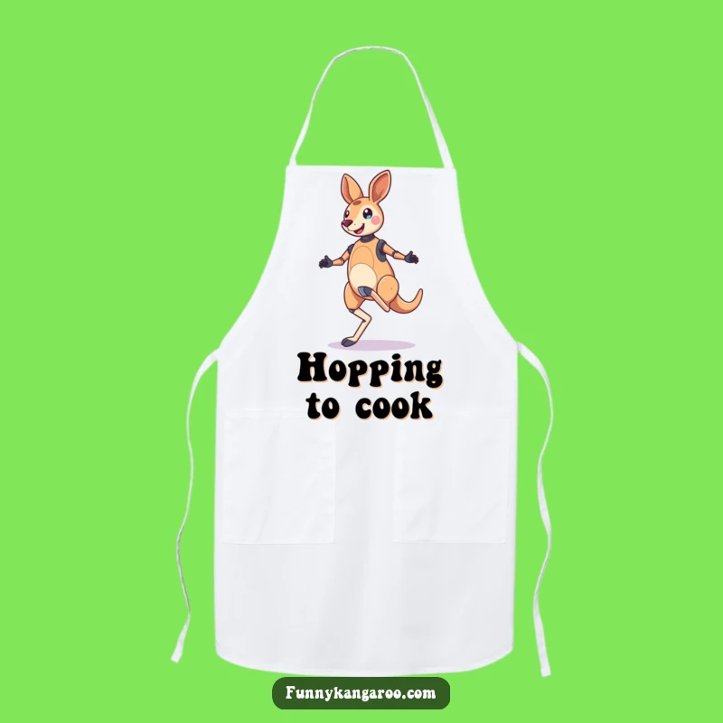 Funny Jubilant Kangaroo Bot Apron: Bouncy Hop Kitchen Fun, Robot Style, Hilarious!