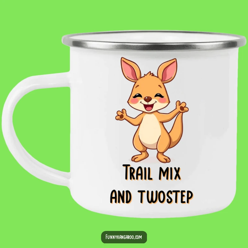 Funny Kangaroo Dancing Camping Mug, Durable Cartoon Brews for Happy Trails