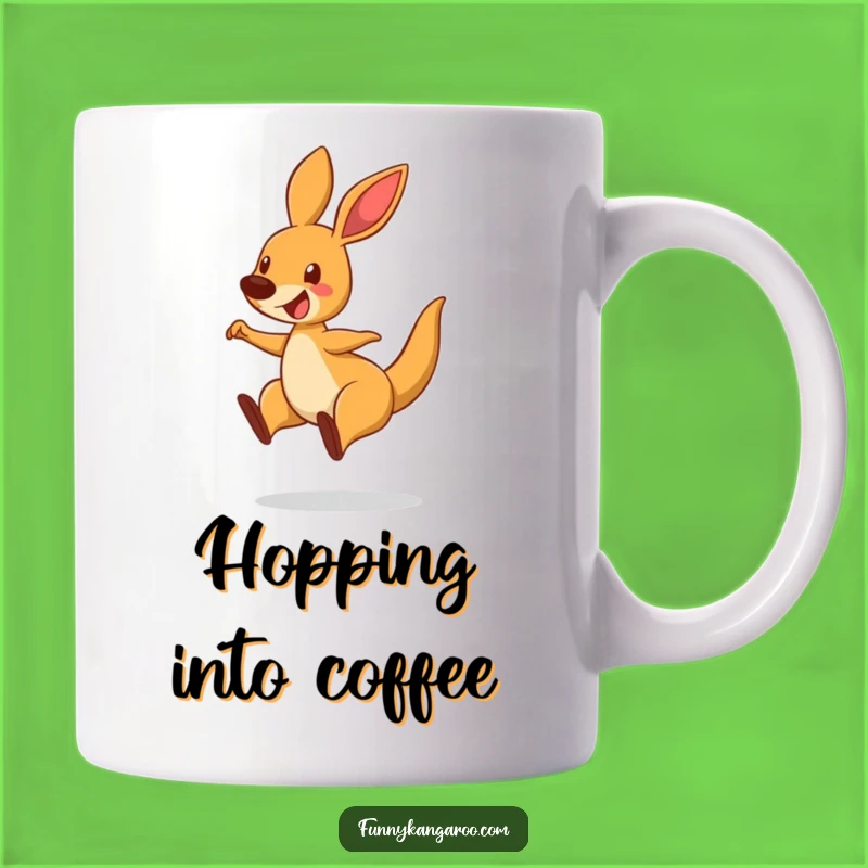 Funny Bouncing Kangaroo Mug - Hilarious Cartoon Animal Gift for Happy People
