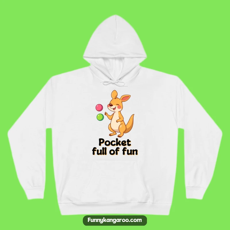 Funny Kangaroo Juggling Hoodie, Cozy Cartoon Comfort for Laugh Lovers