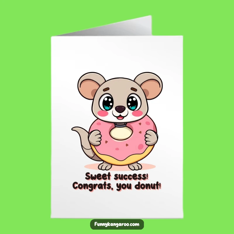 Free Printable Congratulations Card: Surprised Kangaroo Bot Celebrates Sweetly