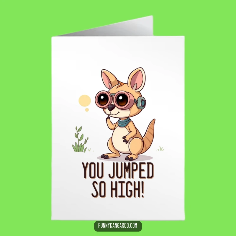 Free Printable Congrats Card: Curious Kangaroo Bot - Funny Downloadable!