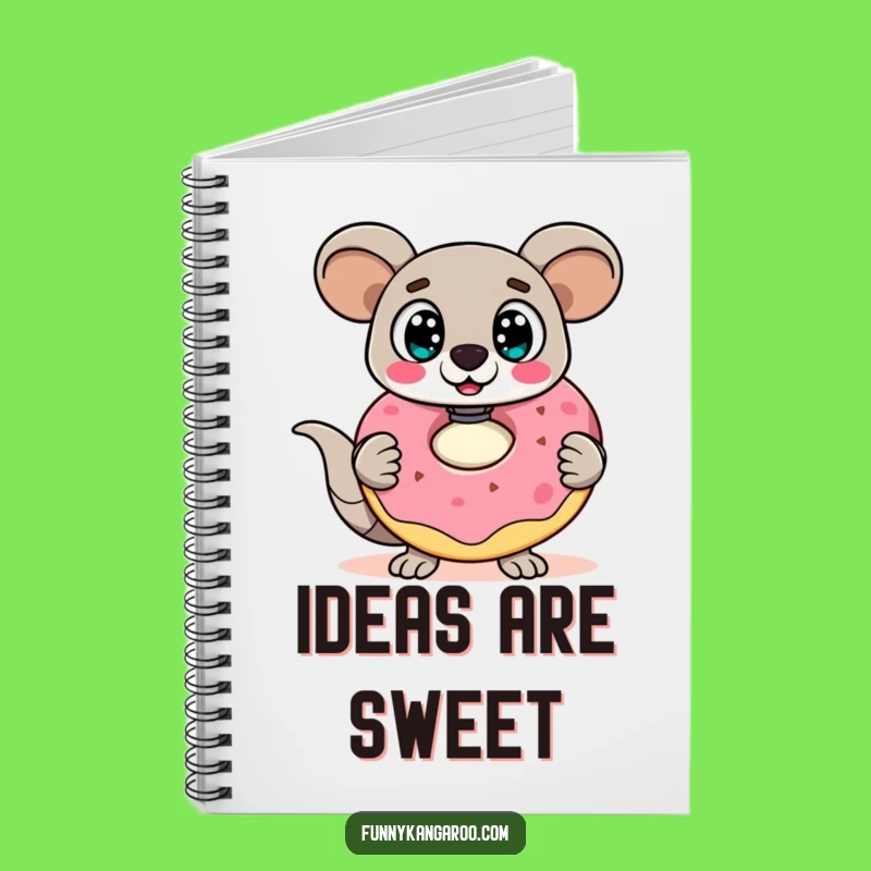 Funny Kangaroo Bot Notebook: Surprised Bot, Doughnut Journal Gift