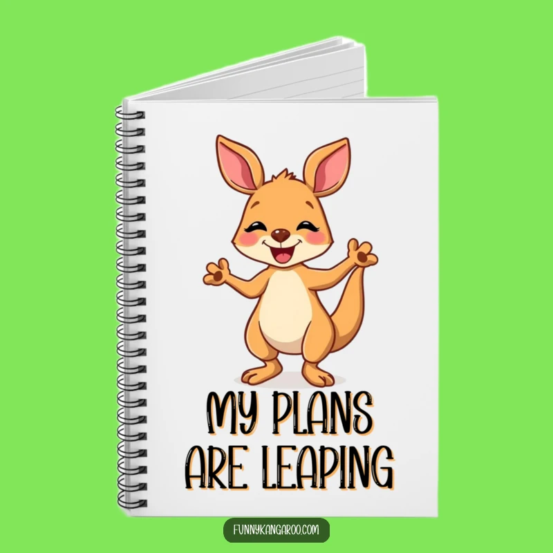 Funny Kangaroo Dancing Notebook, Cartoon Pages for Joyful Notes