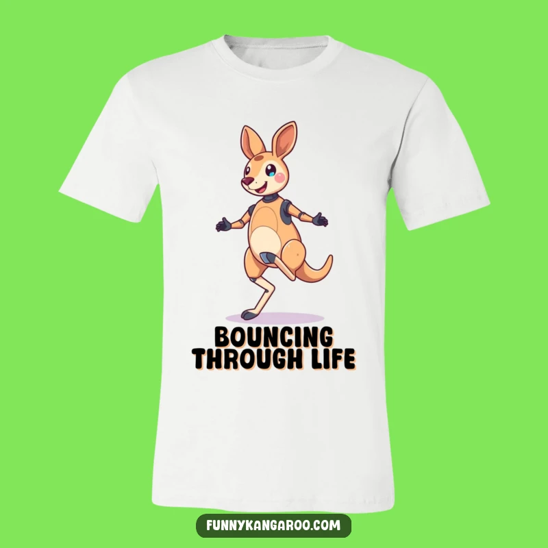 Funny Jubilant Kangaroo Bot Tee: Bouncy Hop Shirt, Robot Fun, Hilarious!
